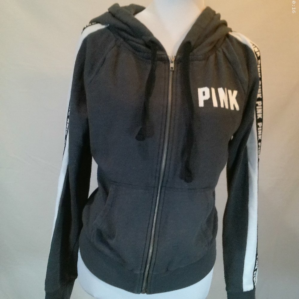 Pink  Victoria Secret Zip Up Hoodie  Dark Gray Medium